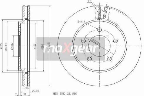 Maxgear 19-1004MAX - Тормозной диск unicars.by