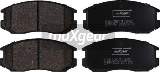 Maxgear 19-1143 - Тормозные колодки, дисковые, комплект unicars.by