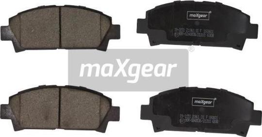 Maxgear 19-1151 - Тормозные колодки, дисковые, комплект unicars.by