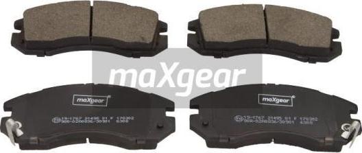 Maxgear 19-1767 - Тормозные колодки, дисковые, комплект unicars.by