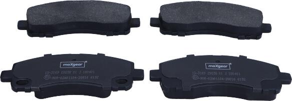 Maxgear 19-3169 - Тормозные колодки, дисковые, комплект unicars.by