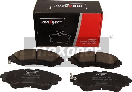 Maxgear 19-3398 - Тормозные колодки, дисковые, комплект unicars.by