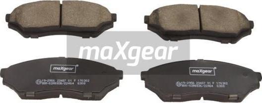 Maxgear 19-2956 - Тормозные колодки, дисковые, комплект unicars.by