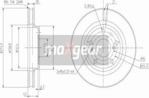 Maxgear 19-2562 - Тормозной диск unicars.by