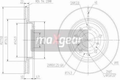 Maxgear 19-2003MAX - Тормозной диск unicars.by