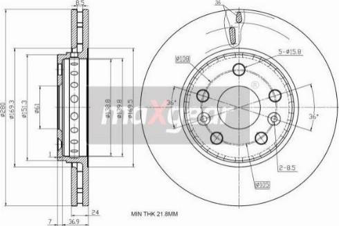 Maxgear 19-2002MAX - Тормозной диск unicars.by