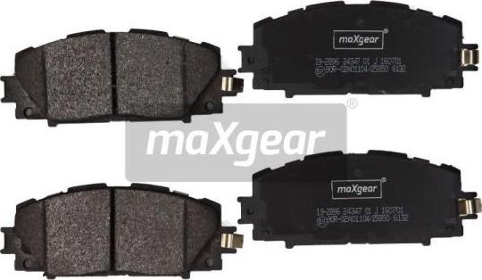 Maxgear 19-2896 - Тормозные колодки, дисковые, комплект unicars.by