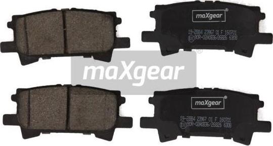 Maxgear 19-2884 - Тормозные колодки, дисковые, комплект unicars.by