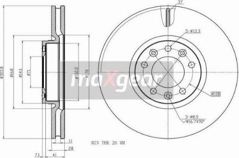 Maxgear 19-2749 - Тормозной диск unicars.by