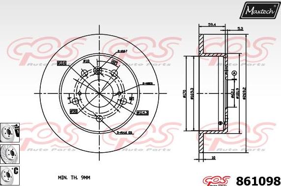 Maxtech 72934002 - Поршень, корпус скобы тормоза unicars.by