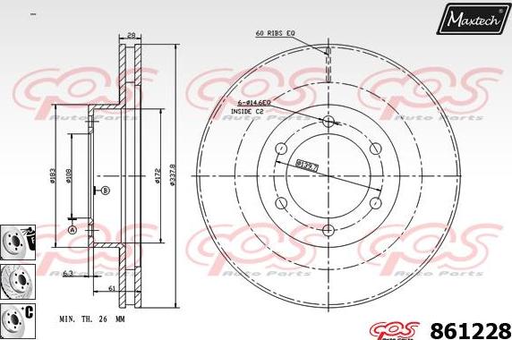 Maxtech 861234 - Тормозной диск unicars.by