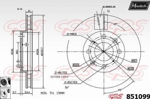 Maxtech 851099.6060 - Тормозной диск unicars.by