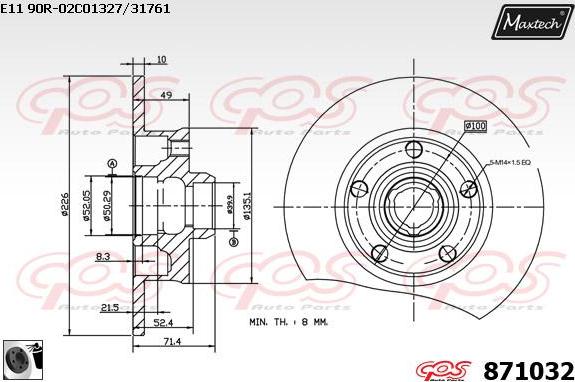 Maxtech 851099 - Тормозной диск unicars.by