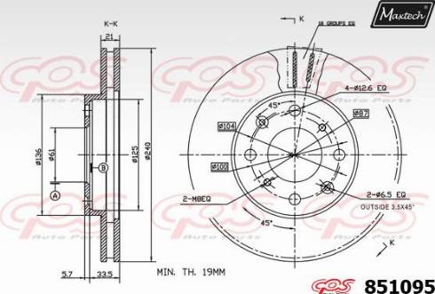 Maxtech 851095.0000 - Тормозной диск unicars.by