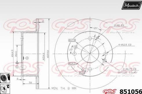 Maxtech 851056.6060 - Тормозной диск unicars.by