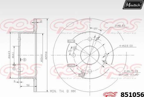 Maxtech 851056.0000 - Тормозной диск unicars.by