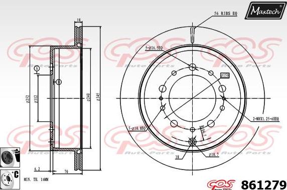 Maxtech 851002 - Тормозной диск unicars.by