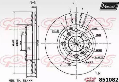 Maxtech 851082.0000 - Тормозной диск unicars.by