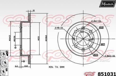 Maxtech 851031.6980 - Тормозной диск unicars.by