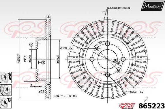 Maxtech 873585 - Тормозной диск unicars.by