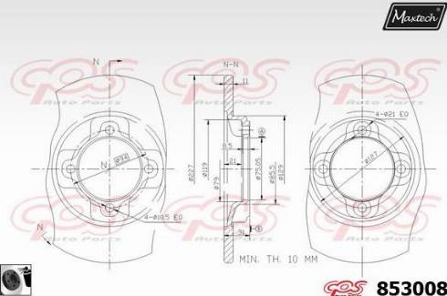 Maxtech 853008.0060 - Тормозной диск unicars.by