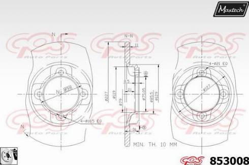 Maxtech 853008.0080 - Тормозной диск unicars.by