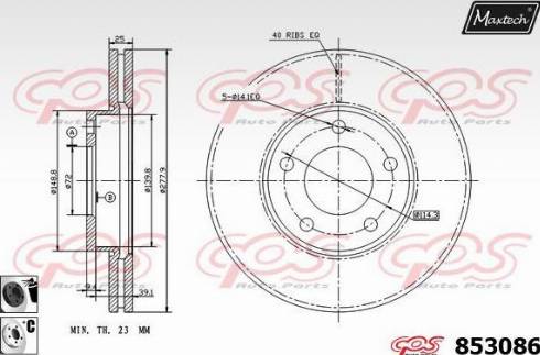 Maxtech 853086.6060 - Тормозной диск unicars.by