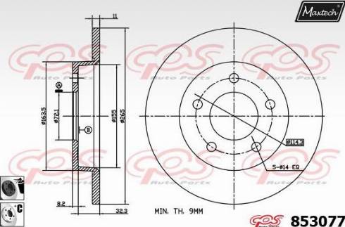 Maxtech 853077.6060 - Тормозной диск unicars.by