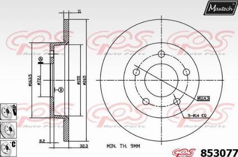 Maxtech 853077.6880 - Тормозной диск unicars.by