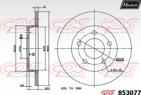 Maxtech 853077.0000 - Тормозной диск unicars.by