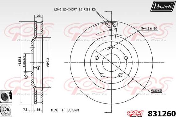 Maxtech 857061 - Тормозной диск unicars.by