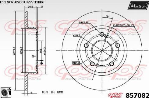 Maxtech 857082.0060 - Тормозной диск unicars.by