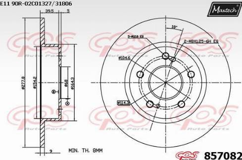 Maxtech 857082.0000 - Тормозной диск unicars.by