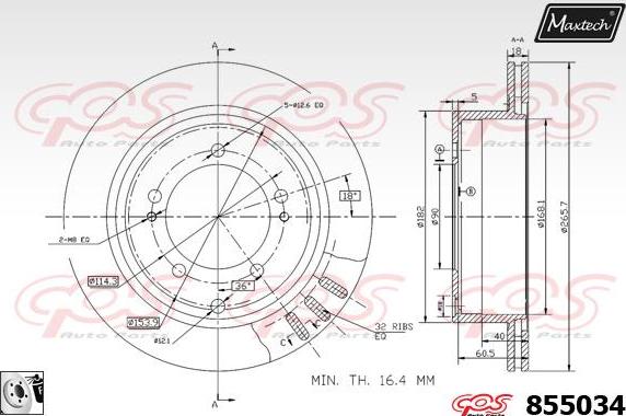 Maxtech 857082 - Тормозной диск unicars.by