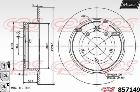 Maxtech 857149.6880 - Тормозной диск unicars.by