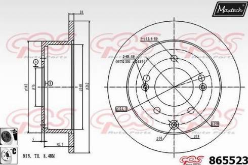 Maxtech 865523.6060 - Тормозной диск unicars.by