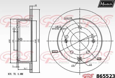 Maxtech 865523.0000 - Тормозной диск unicars.by