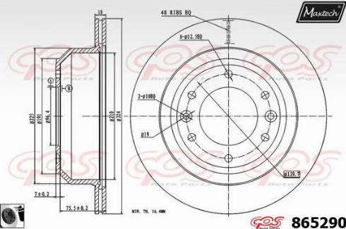 Maxtech 865290.0060 - Тормозной диск unicars.by