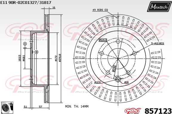 Maxtech 865290 - Тормозной диск unicars.by