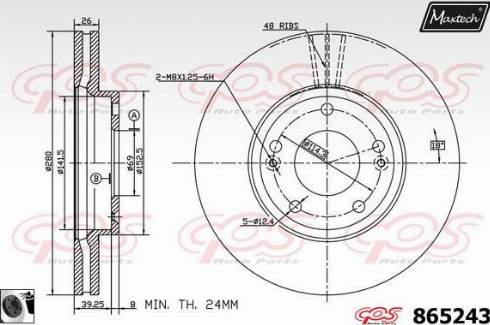 Maxtech 865243.0060 - Тормозной диск unicars.by