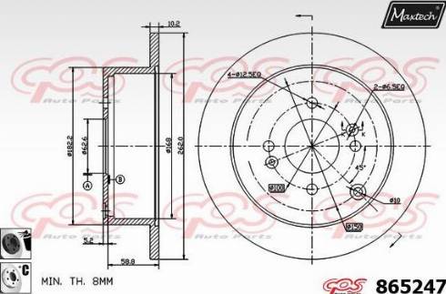 Maxtech 865247.6060 - Тормозной диск unicars.by