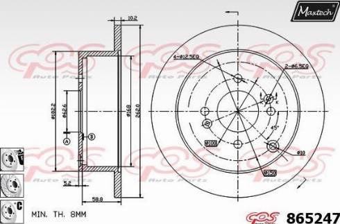 Maxtech 865247.6880 - Тормозной диск unicars.by