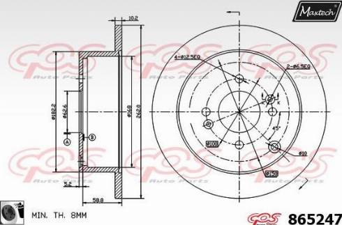 Maxtech 865247.0060 - Тормозной диск unicars.by