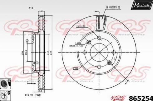 Maxtech 865254.6060 - Тормозной диск unicars.by