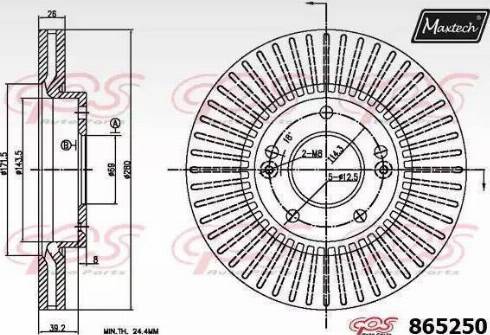 Maxtech 865250.6980 - Тормозной диск unicars.by