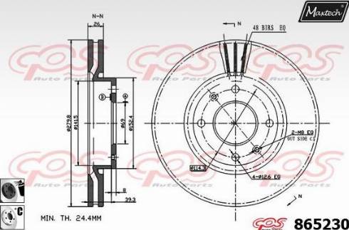 Maxtech 865230.6060 - Тормозной диск unicars.by