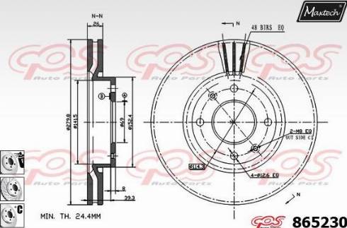 Maxtech 865230.6880 - Тормозной диск unicars.by