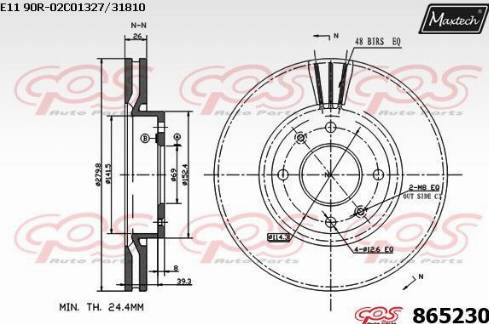 Maxtech 865230.0000 - Тормозной диск unicars.by