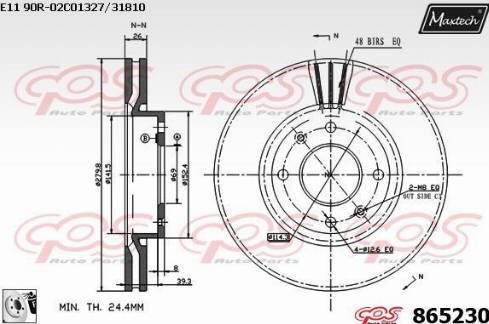 Maxtech 865230.0080 - Тормозной диск unicars.by