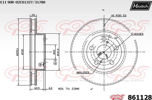 Maxtech 865230 - Тормозной диск unicars.by